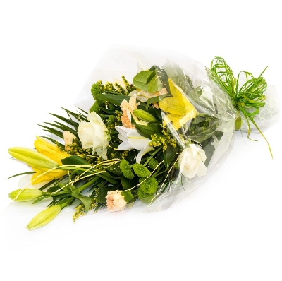 Yellow & White Cellophane Wrap