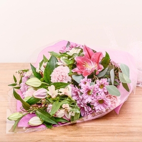 Pink & Green Cellophane Wrap