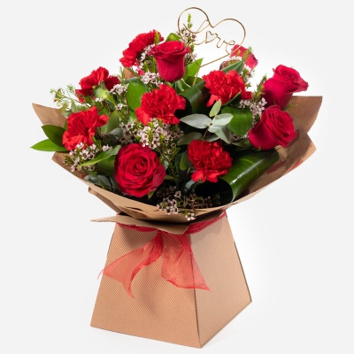 Smooch Roses & Carnations  Aqua