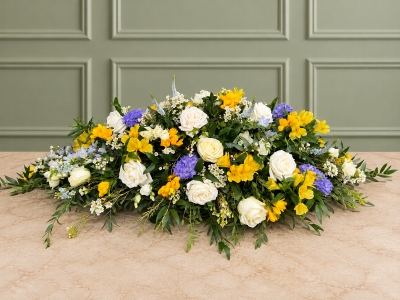 Yellow, White & Purple Double Ended Spray