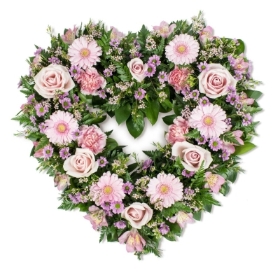 Pink Rose & Germini Loose Heart