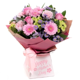 Pink Lilac and Green Aqua