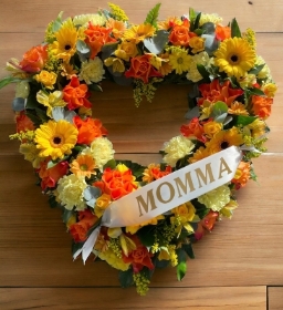 Orange & Yellow Open Heart