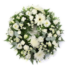 White Loose Wreath